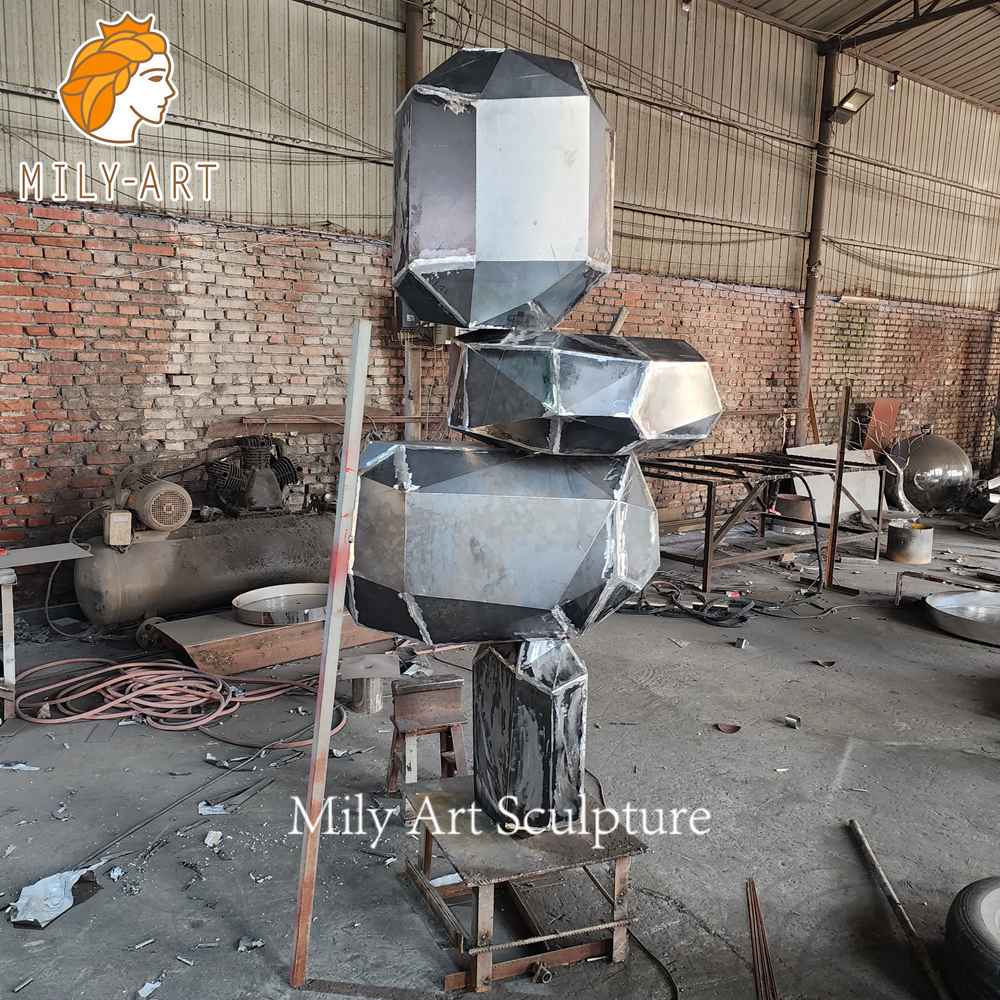 Stacked Stone Sculpture Fabrication Process