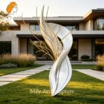 abstract flower sculpture for garden