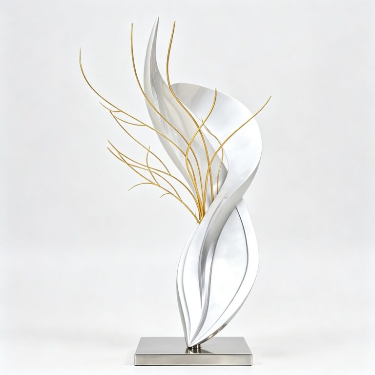 abstract flower sculpture for sale