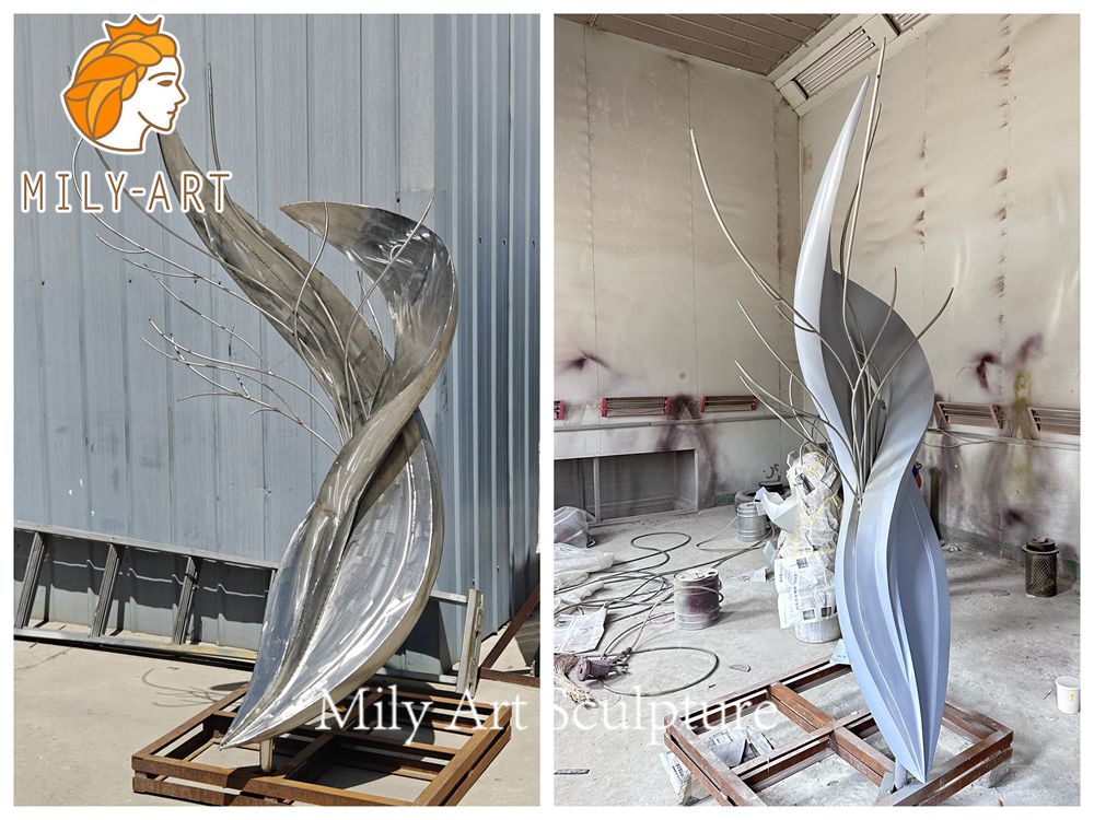 abstract flower sculpture manufacturing process