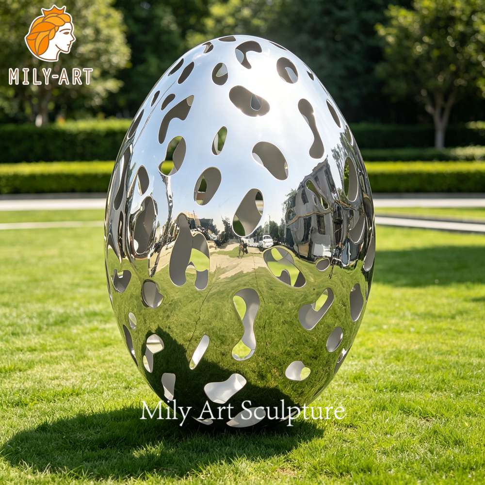 giant egg sculpture outdoor decor