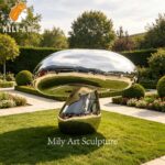 large metal mushroom sculpture