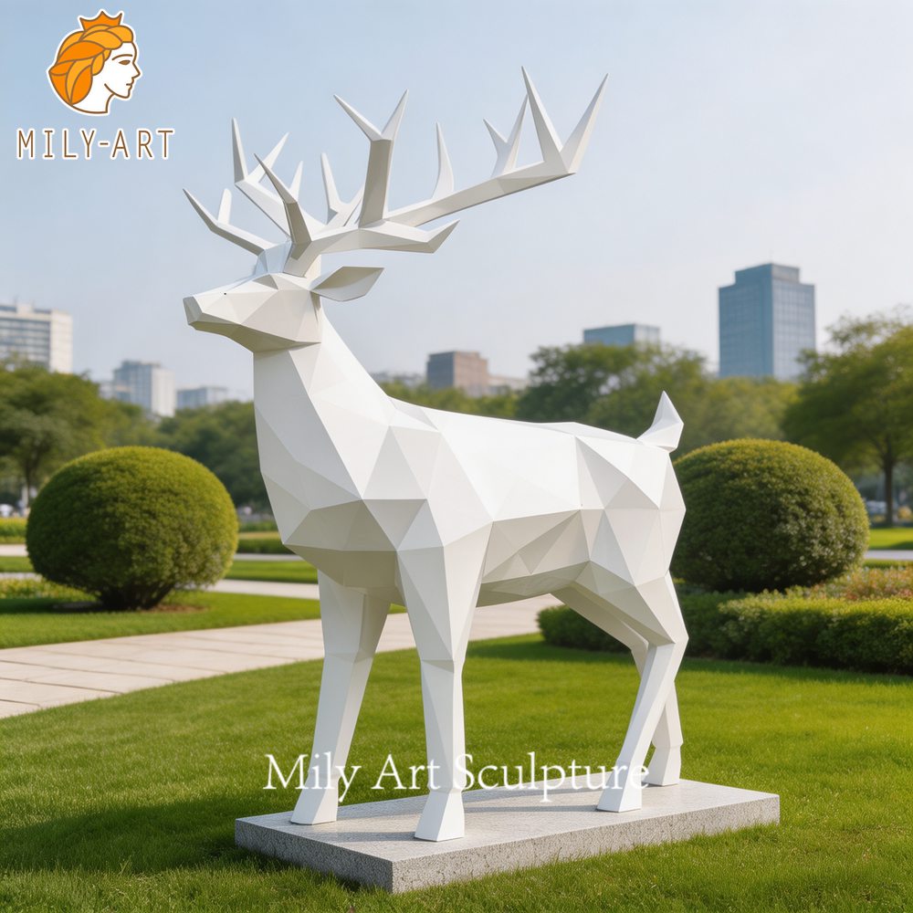 large stainless steel animal sculpture