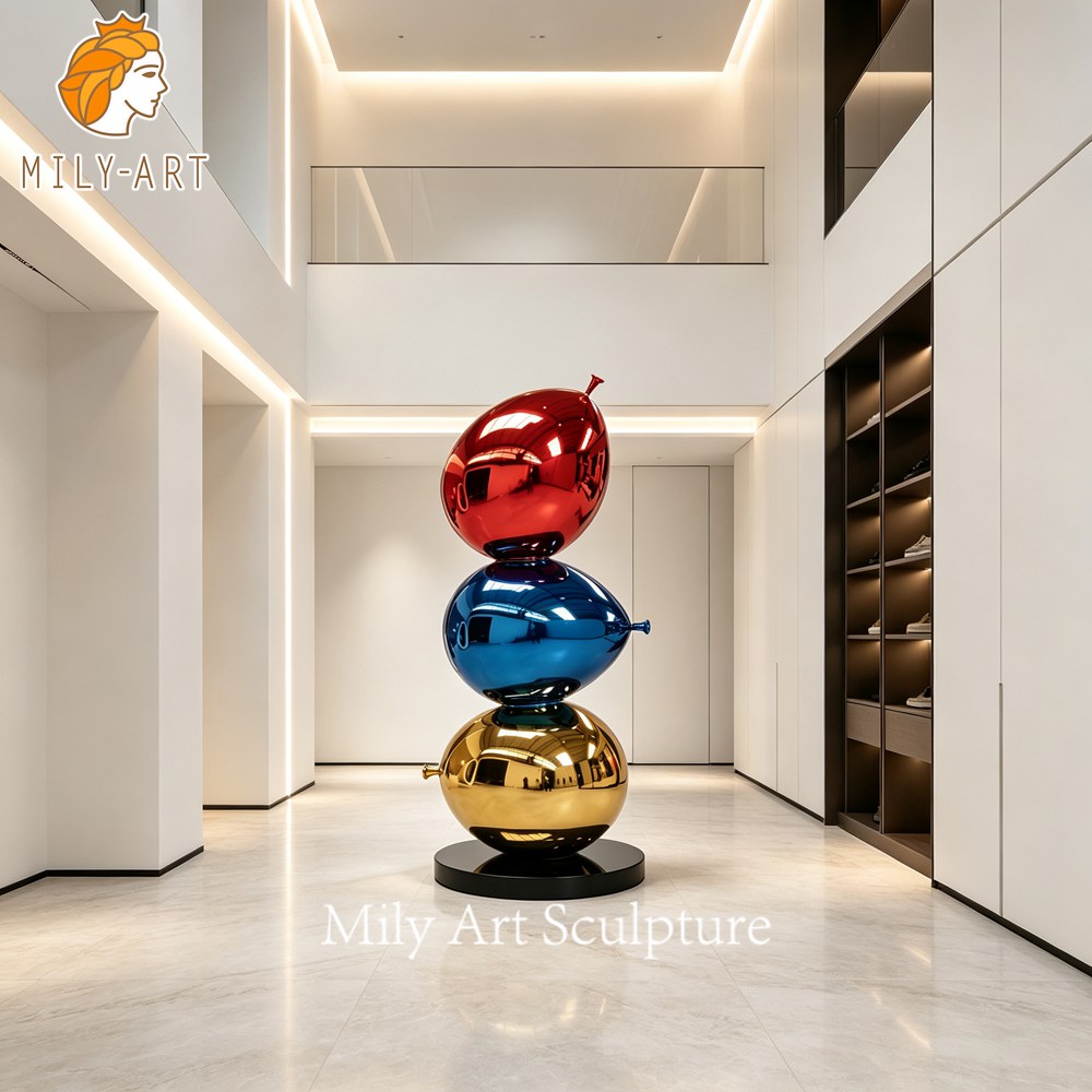 metal balloon sculpture indoor display