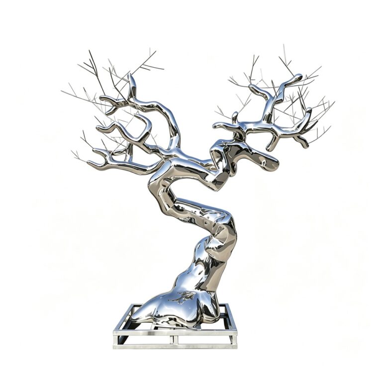 metal tree sculpture for garden for sale