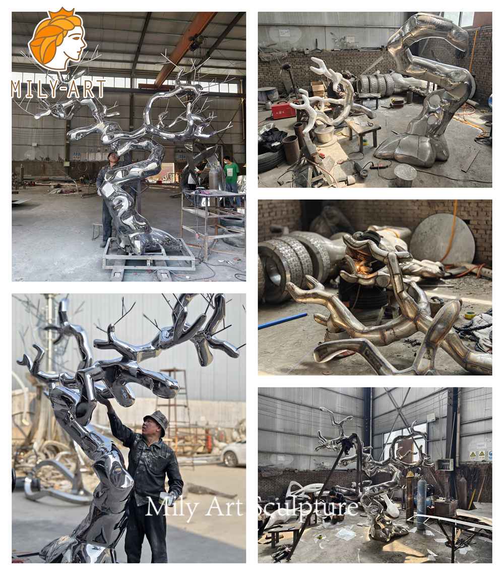 metal tree sculpture manufacturing process