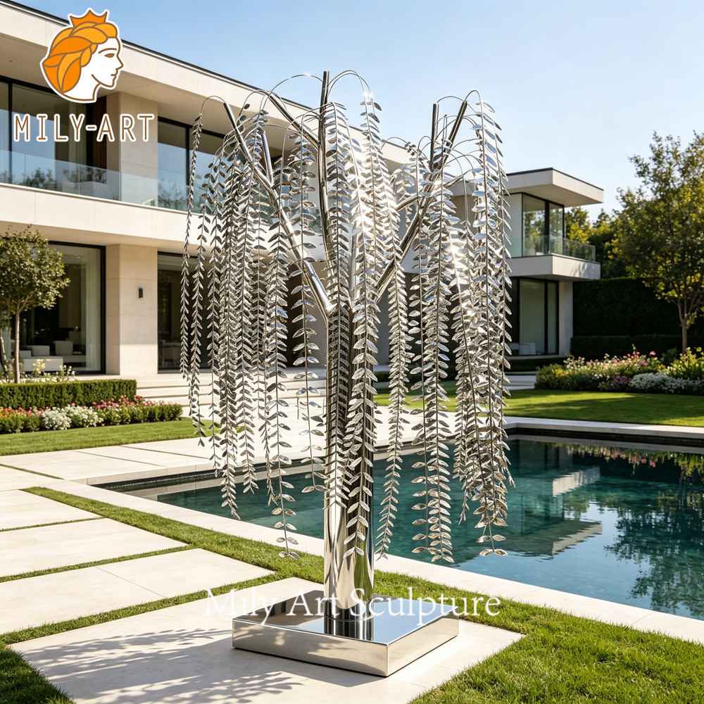 metal willow tree sculpture
