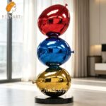 mirror polished metal balloon sculpture