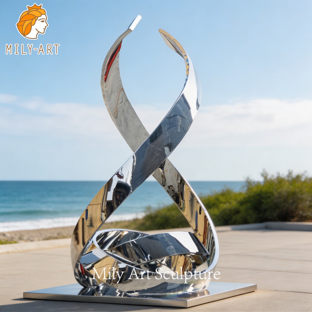 modern 316 stainless steel abstract sculpture