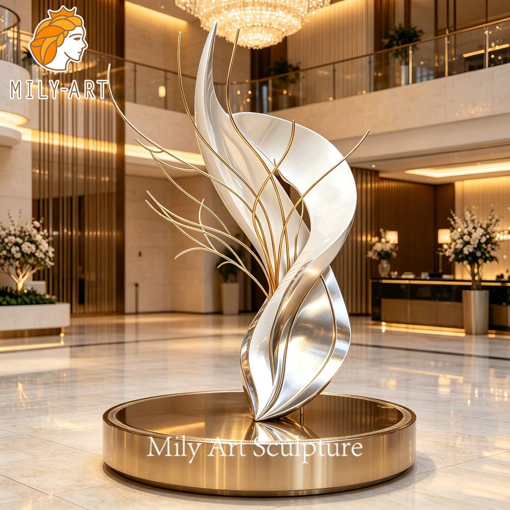 modern abstract flower sculpture