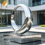 modern circle water fountain