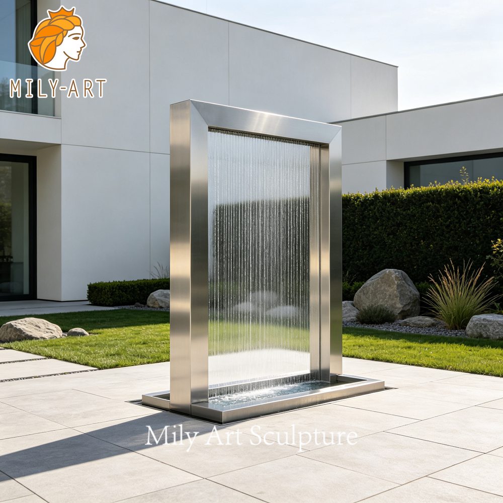 rectangular fountain for courtyard