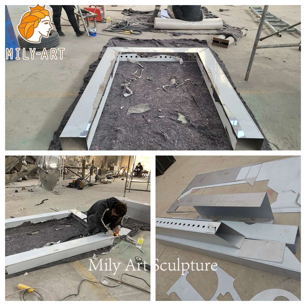 stainless steel rectangular fountain fabrication process