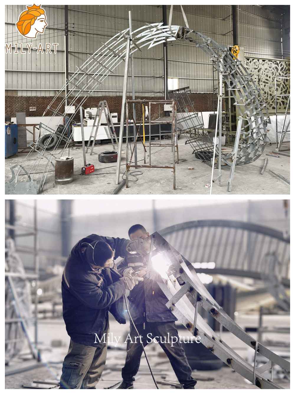stainless steel sculpture framework welding