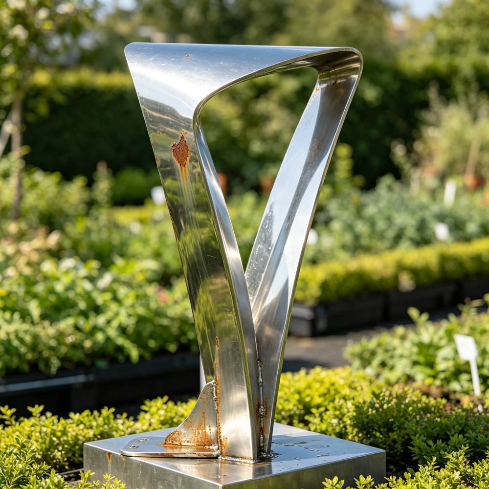 stainless steel sculpture rust comparison