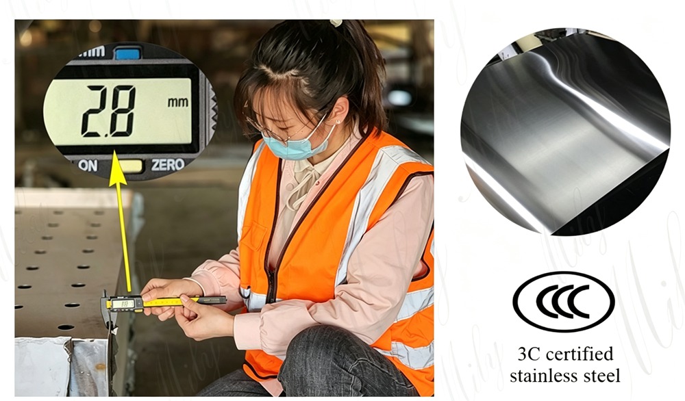 stainless steel sculpture wall thickness