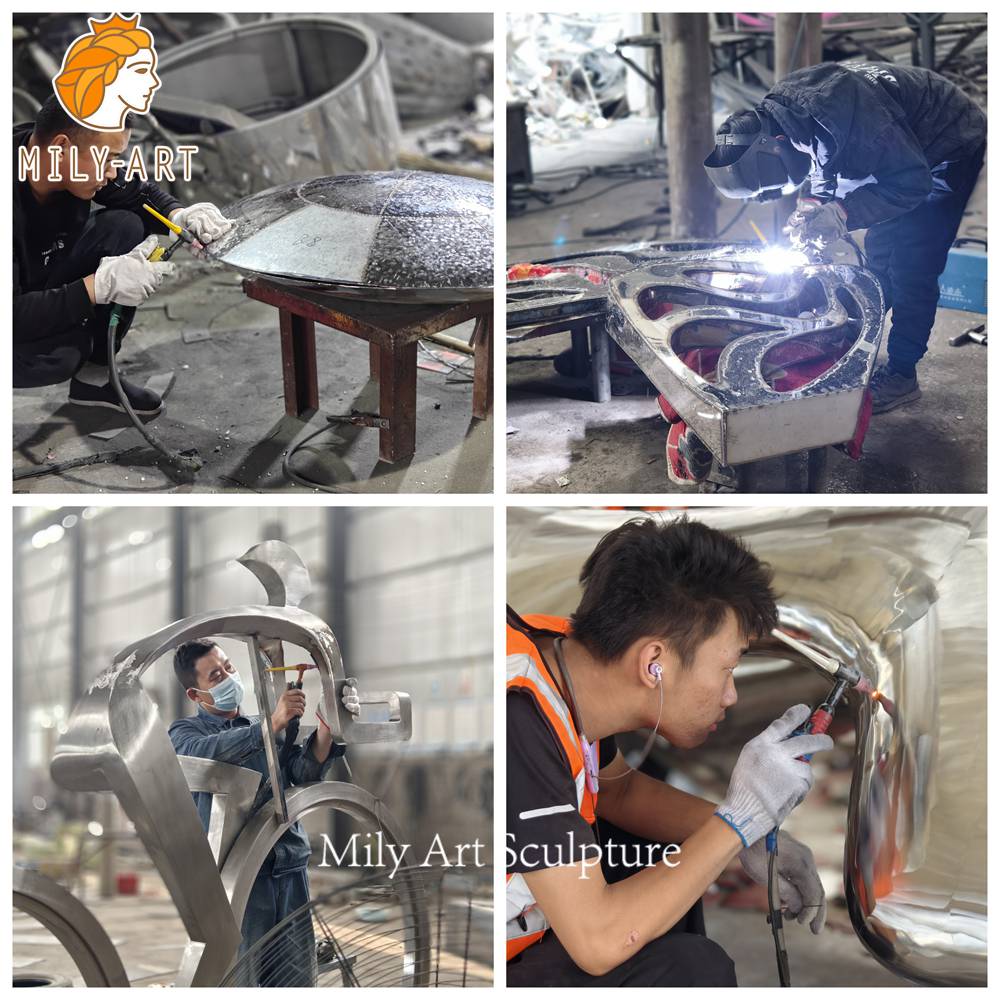stainless steel sculpture welding fabrication