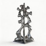 stainless steel talking heads sculpture for sale