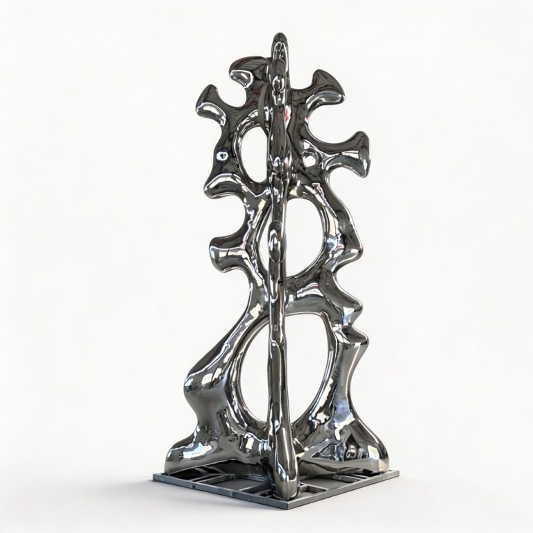 stainless steel talking heads sculpture for sale