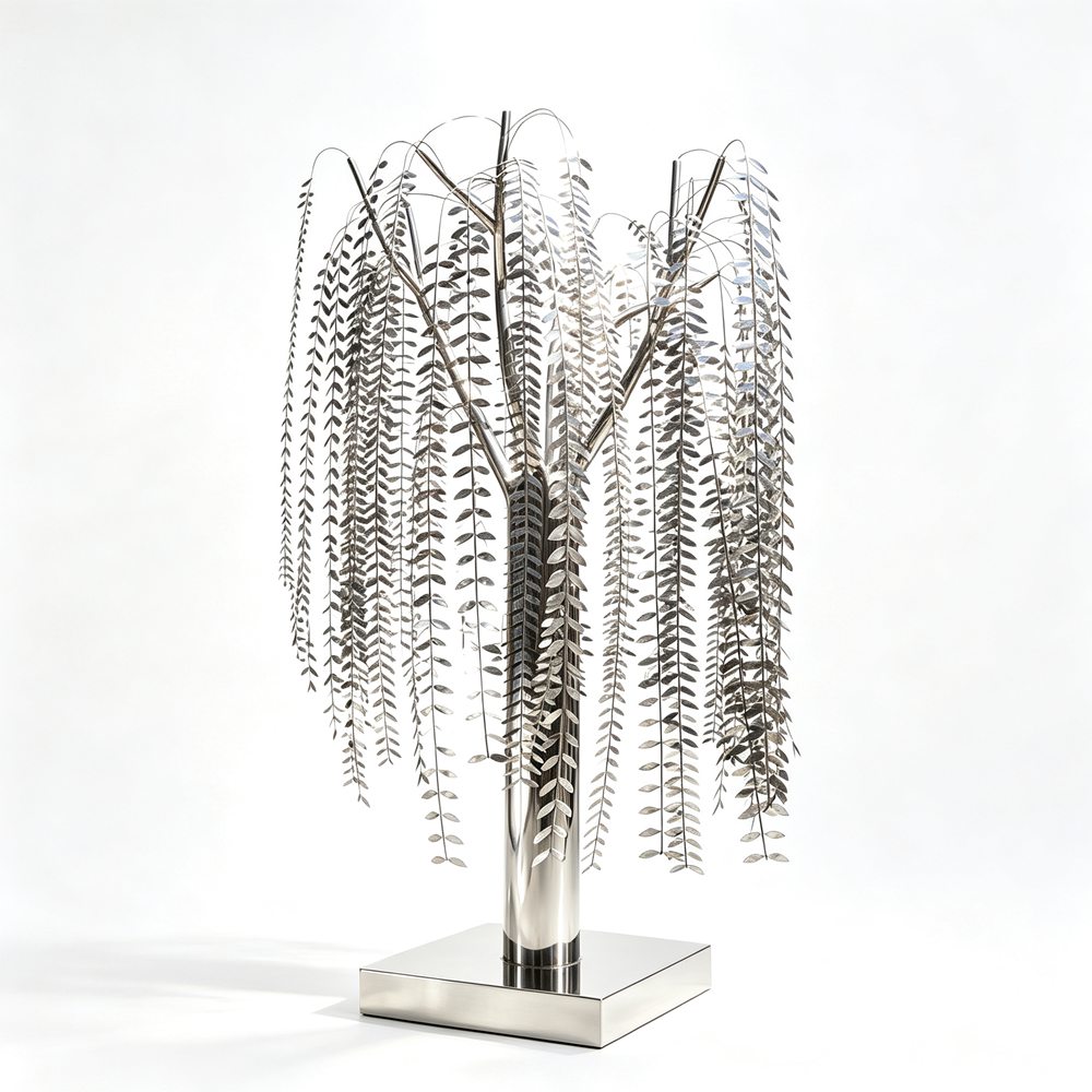 Stainless Steel Willow Tree Sculpture for Courtyard GAR-008