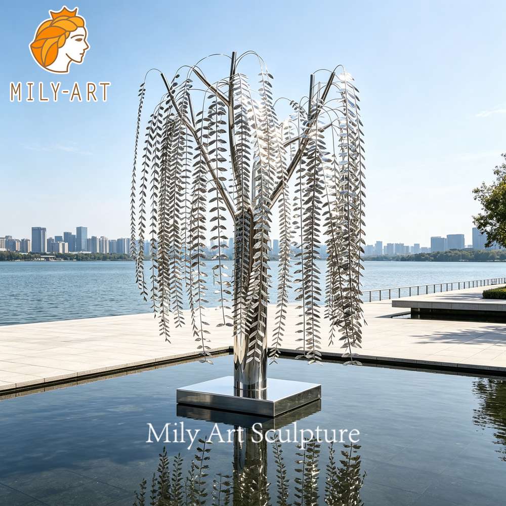 willow tree sculpture waterfront