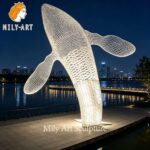 wire whale sculpture outdoor