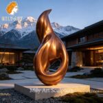 78in abstract flame sculpture