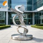 Abstract Metal Circle Sculpture