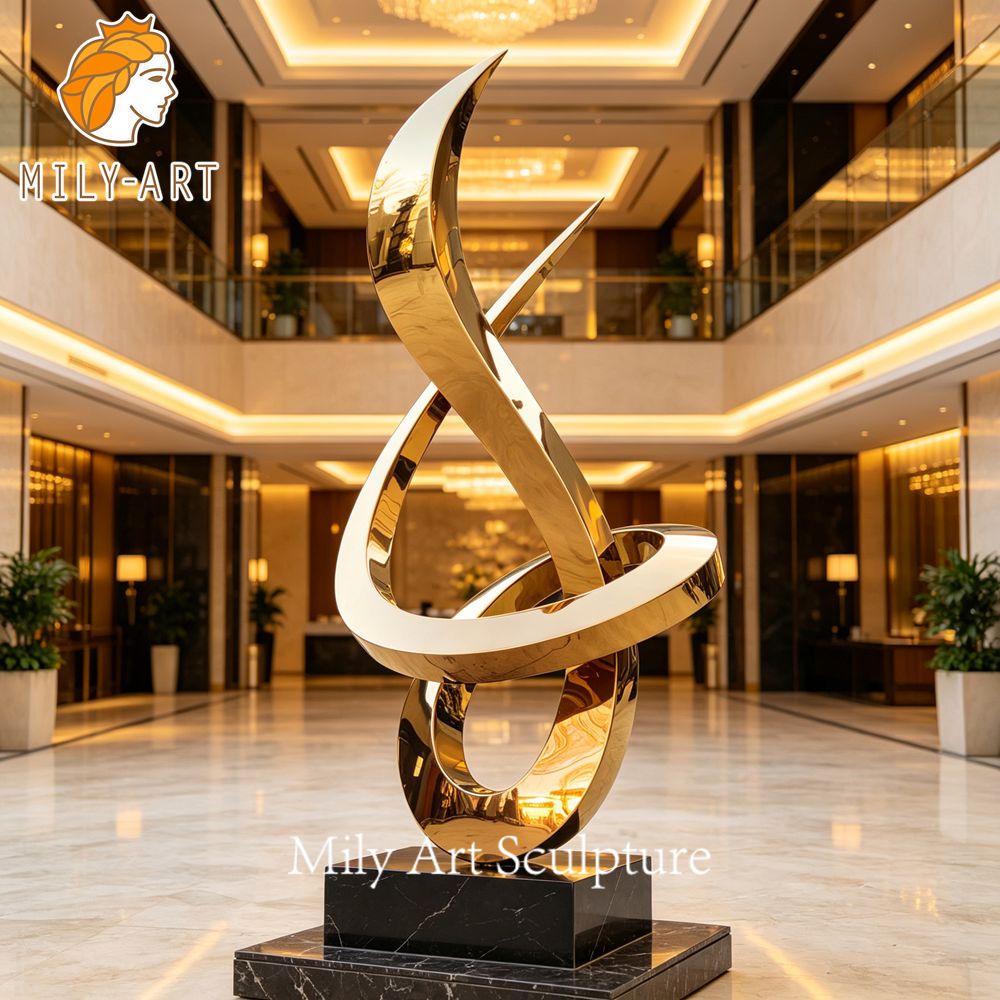 Electroplating stainless steel sculpture indoor