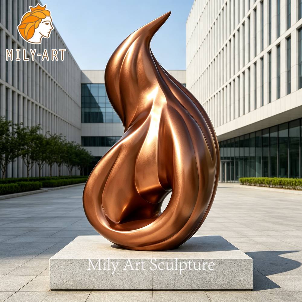 abstract flame sculpture outdoor