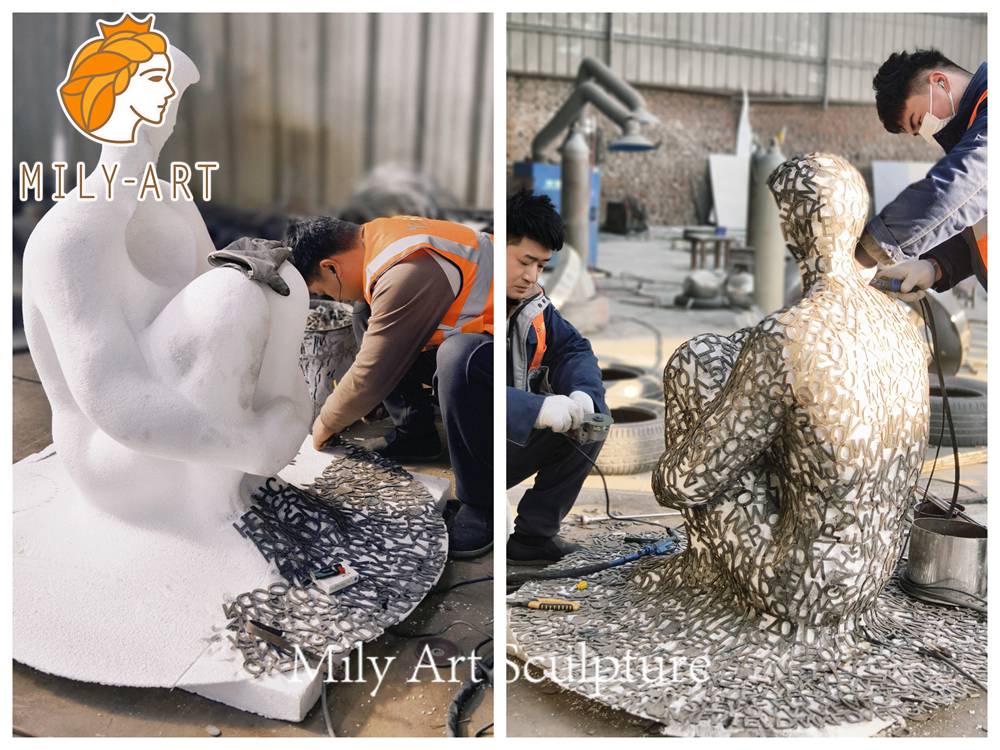 alphabet statue model to shell fabrication