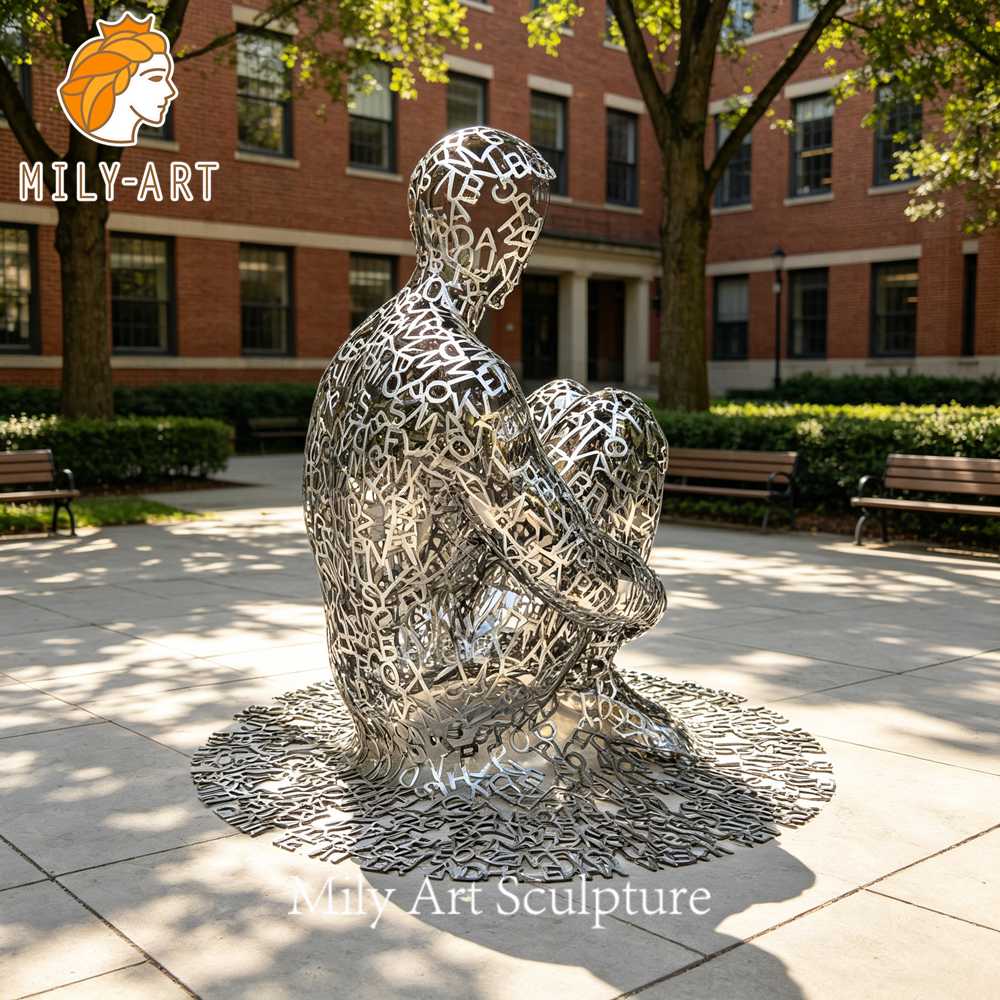 alphabet statue sculpture campus