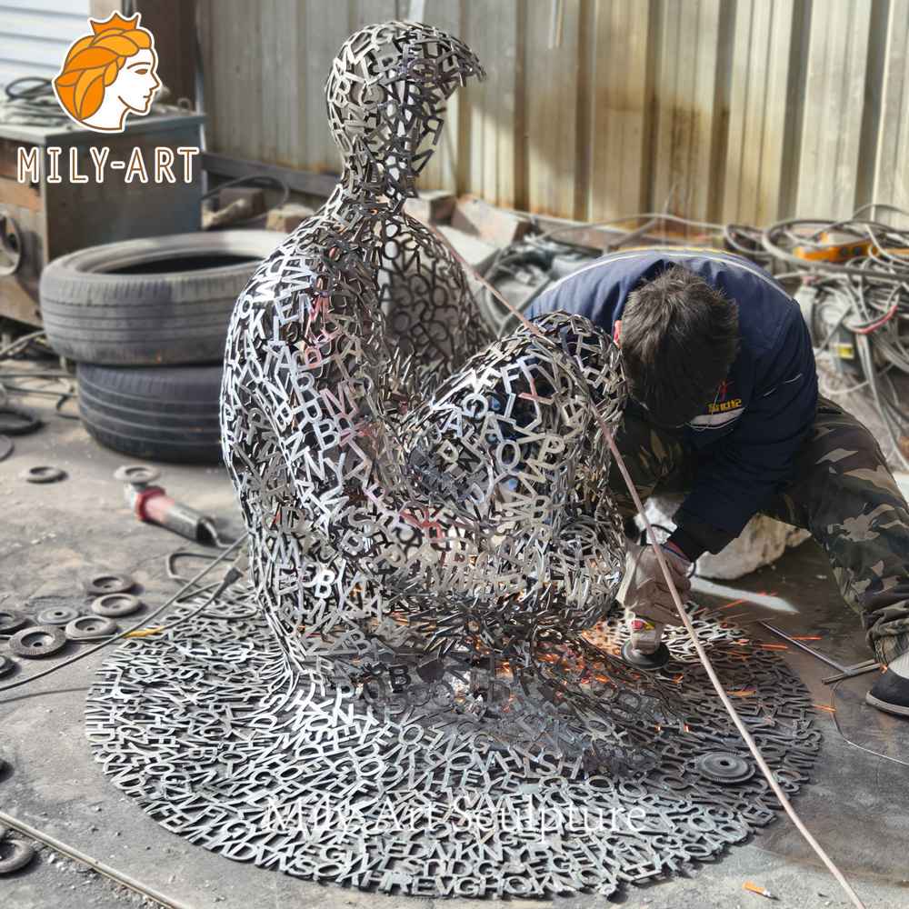 alphabet statue welding process