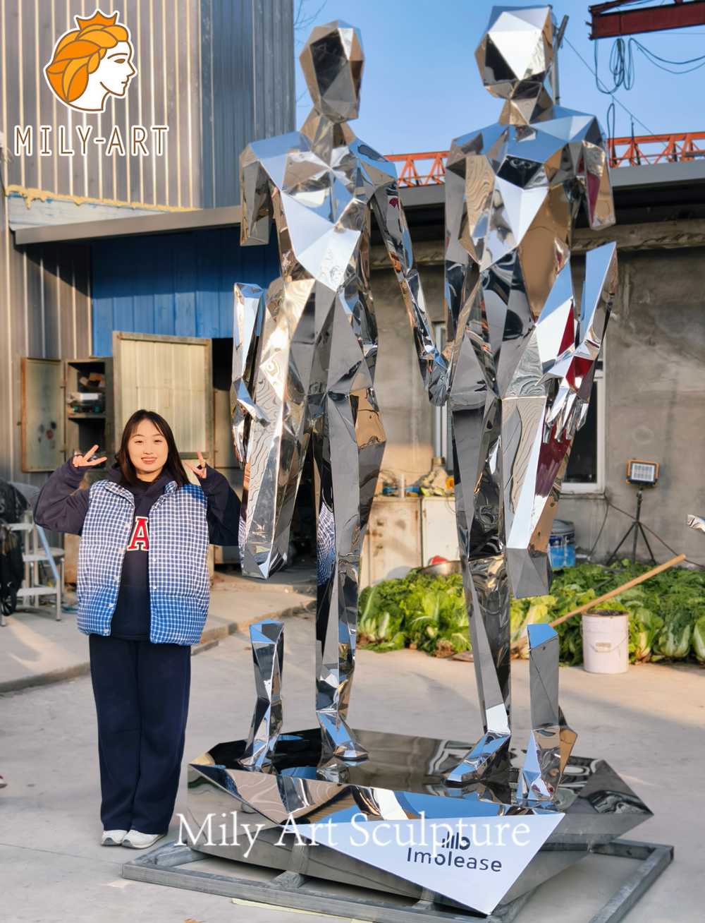 broken but together statue factory