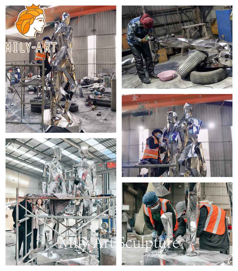 broken but together statue surface polishing