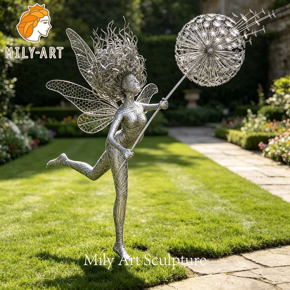 fairy dandelion sculpture outdoor