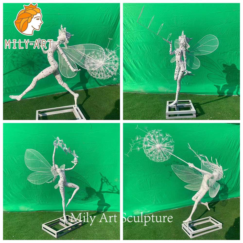 fairy dandelion sculpture prototype poses