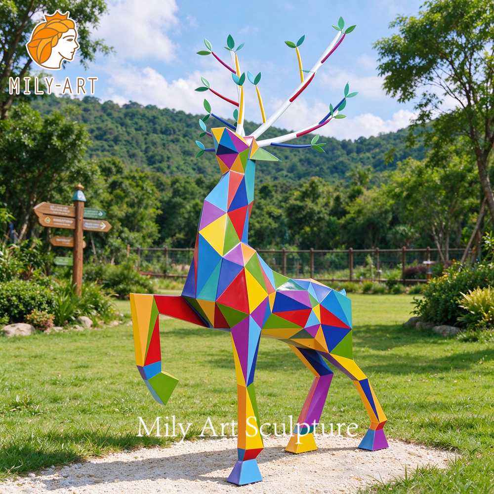 geometric deer sculpture park