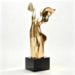 gold metal sculpture for sale