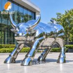 metal bull statue outdoor