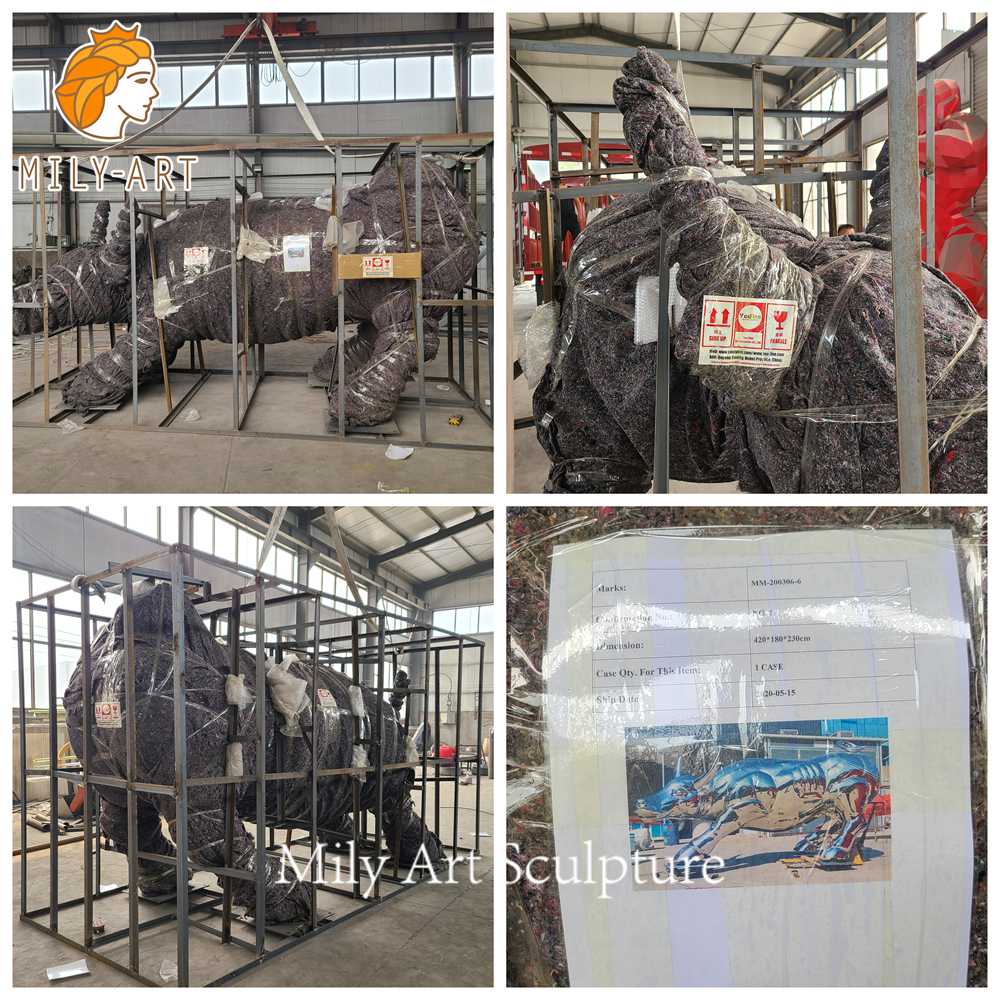 metal bull statue protective packaging