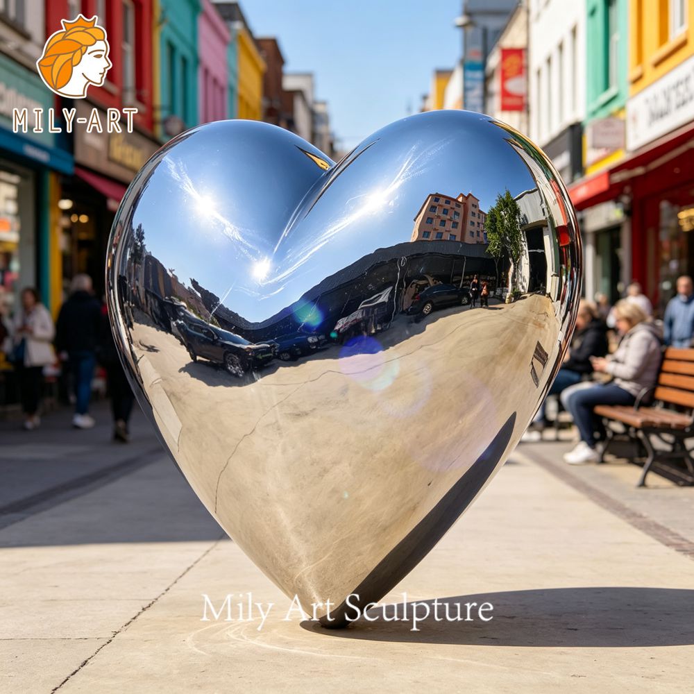 metal heart sculpture city square