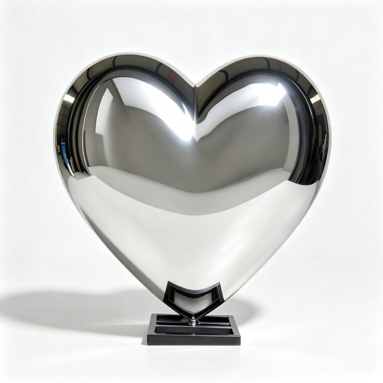 metal heart sculpture for sale