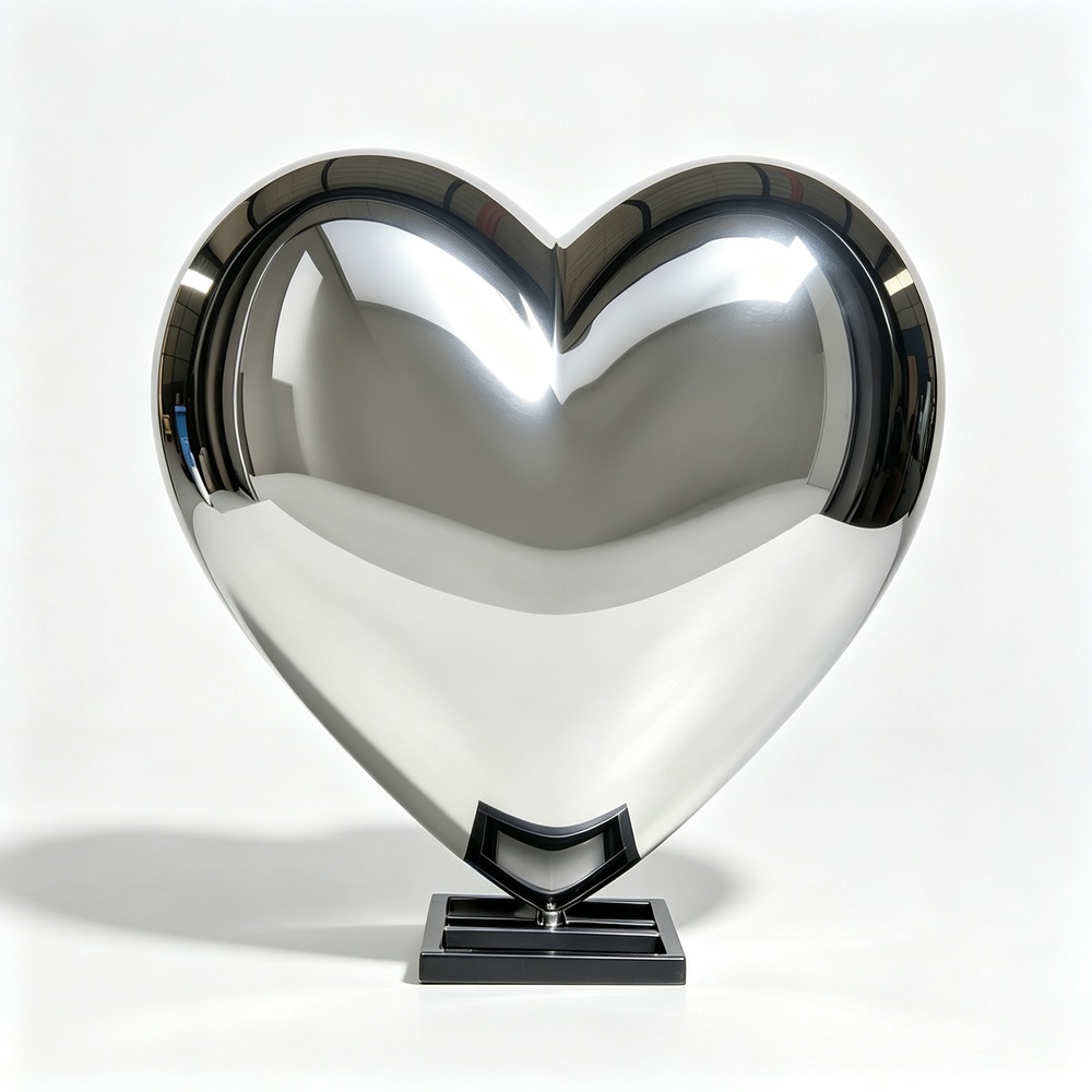 metal heart sculpture for sale