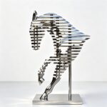 metal horse head sculpture for sale
