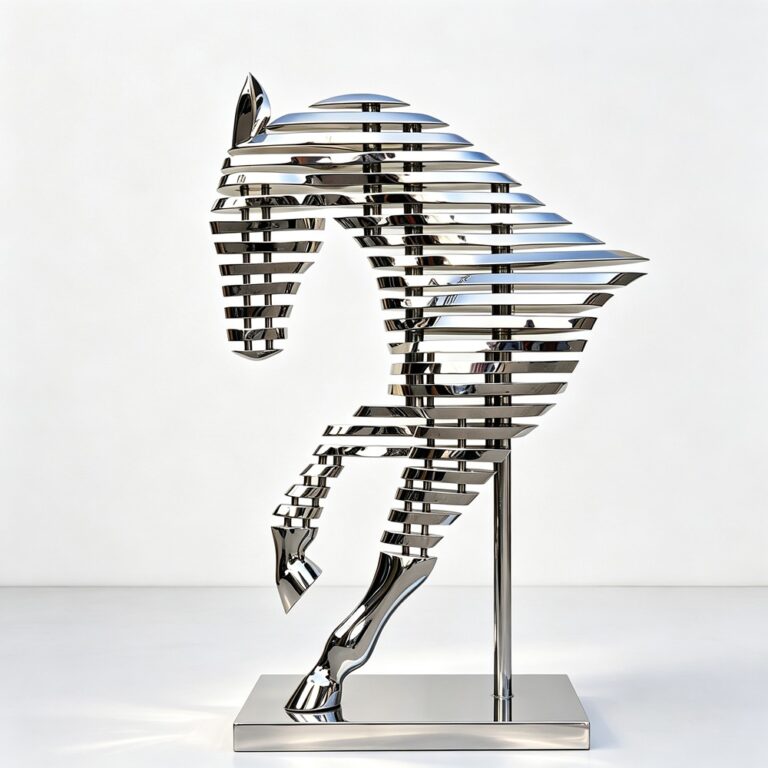 metal horse head sculpture for sale