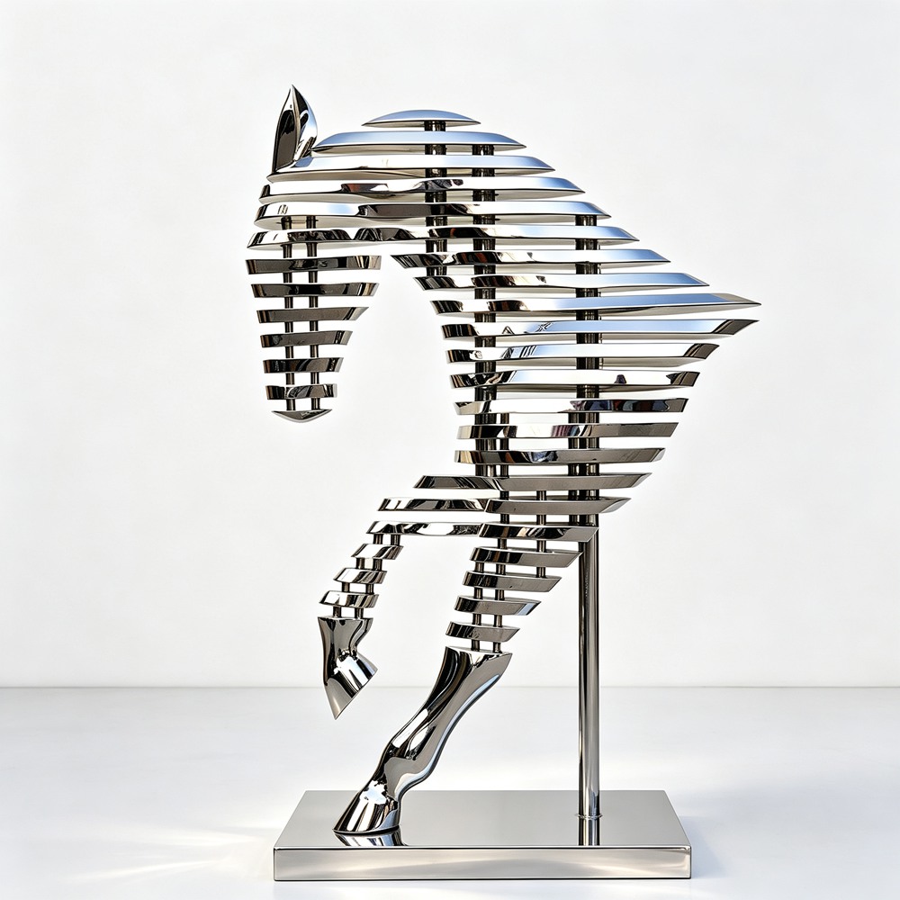 metal horse head sculpture for sale