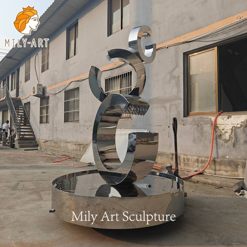 metal outdoor water fountain real project