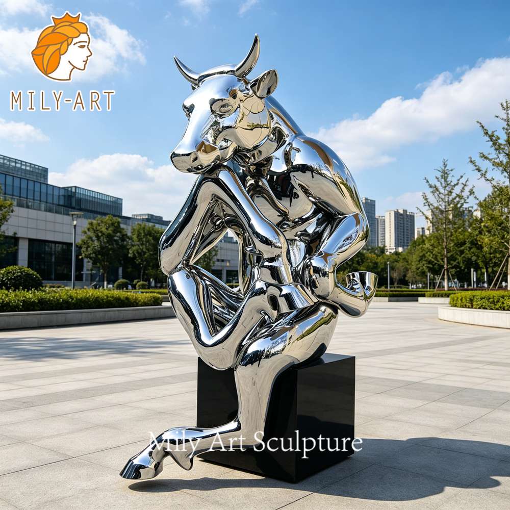 modern barcelona bull sculpture