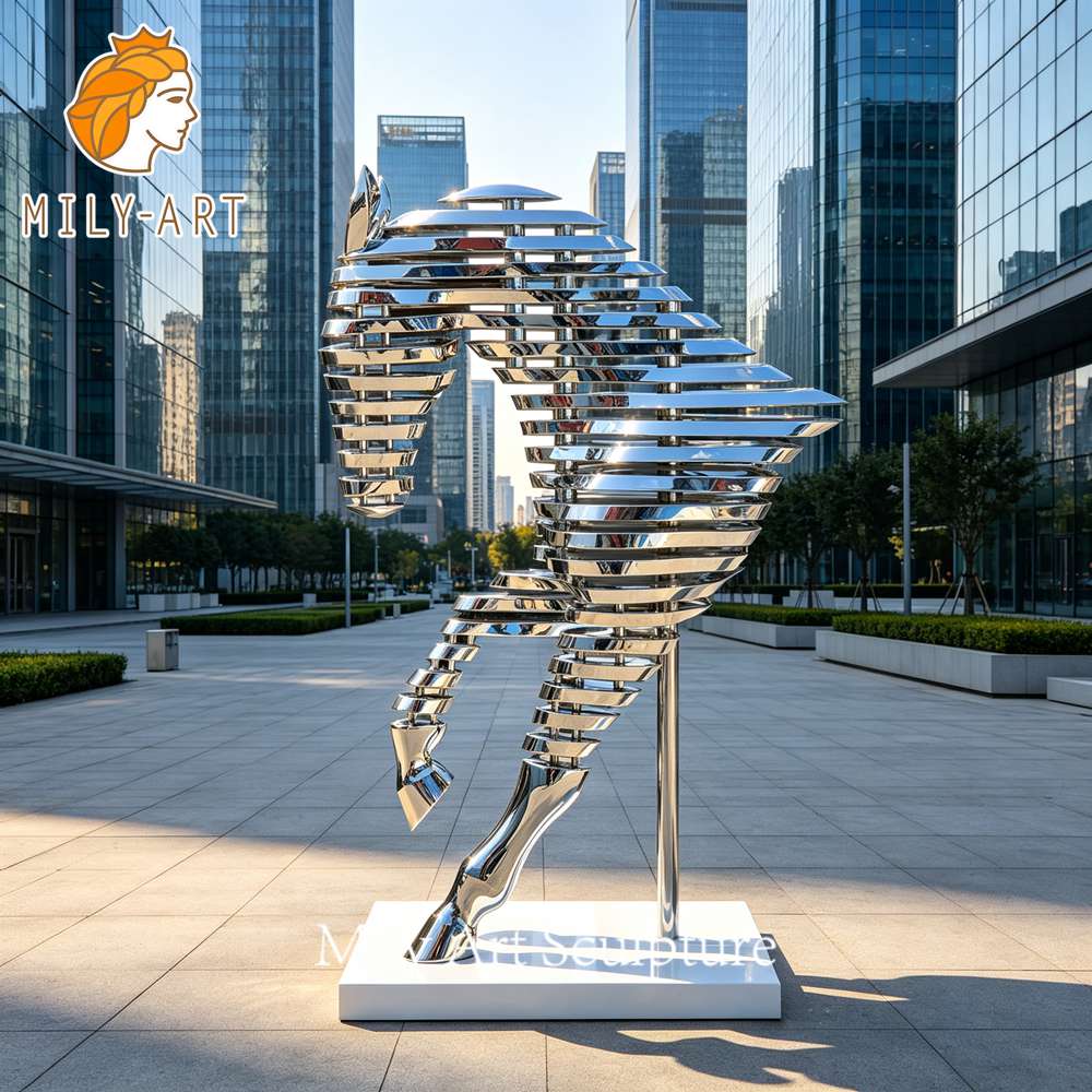 modern horse head sculpture